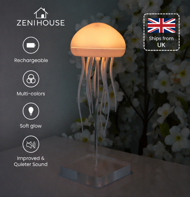 Zeni™ OceanGlow — Ambient Jellyfish Lamp for Calmer Evenings