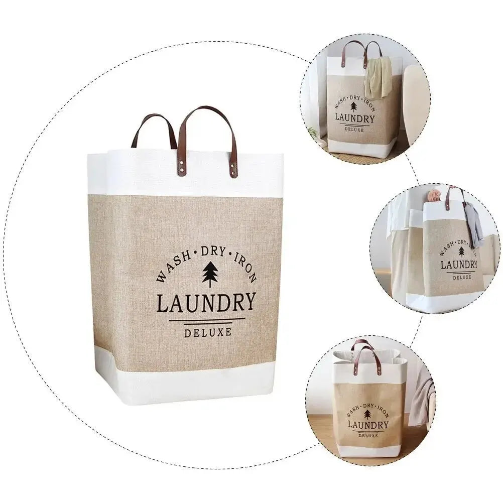 Oversized Collapsible Fabric Laundry Hamper — Breathable High-Capacity Storage Basket for Modern Homes