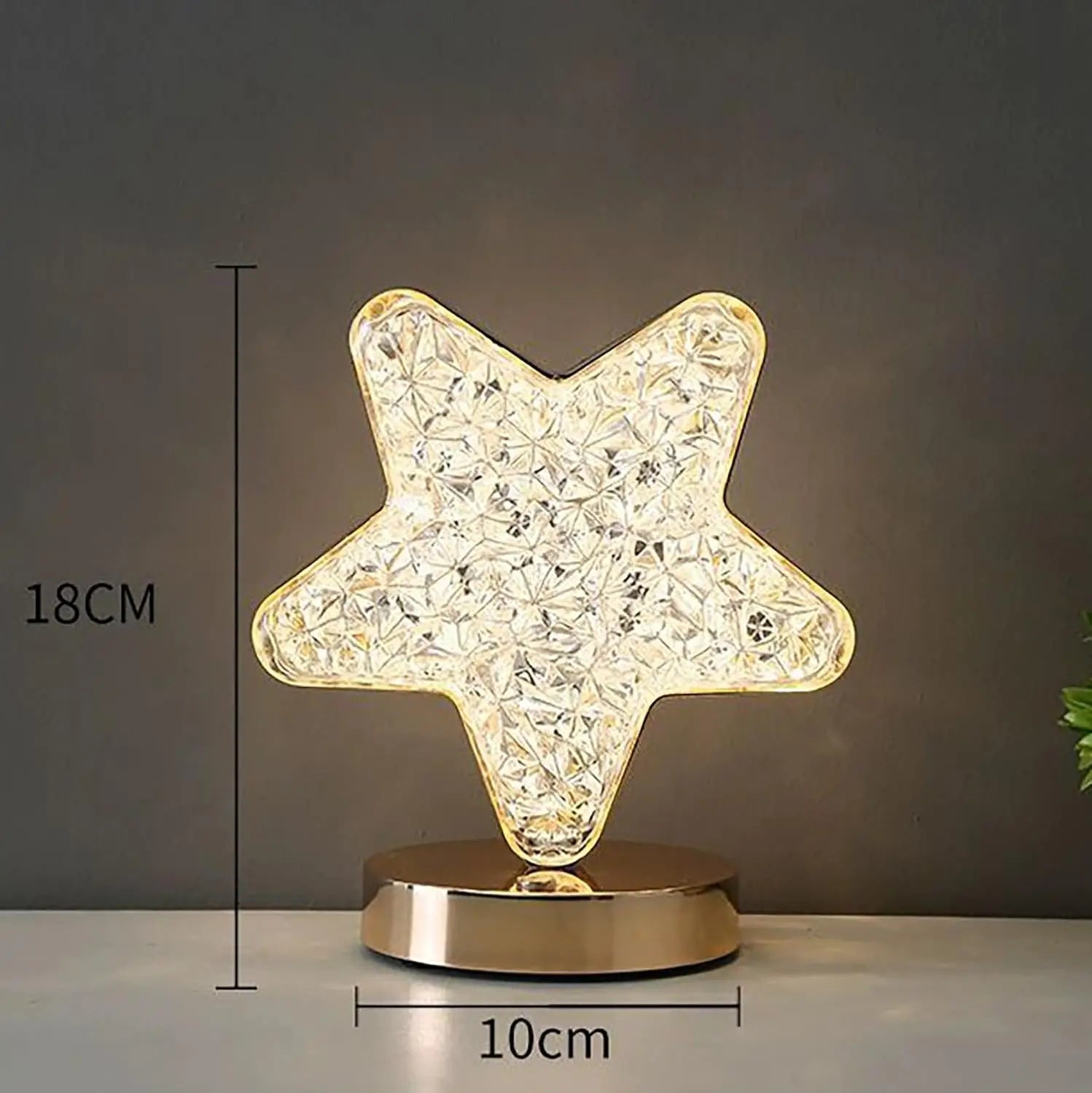 Bedside Night Light With 3-Colour Touch Dimmer And Moon And Stars Projection