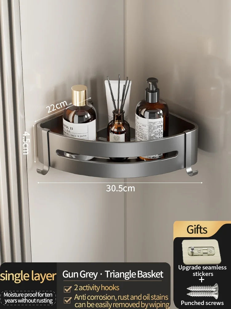 No-Drill Wall-Mounted Shelf — Organiser