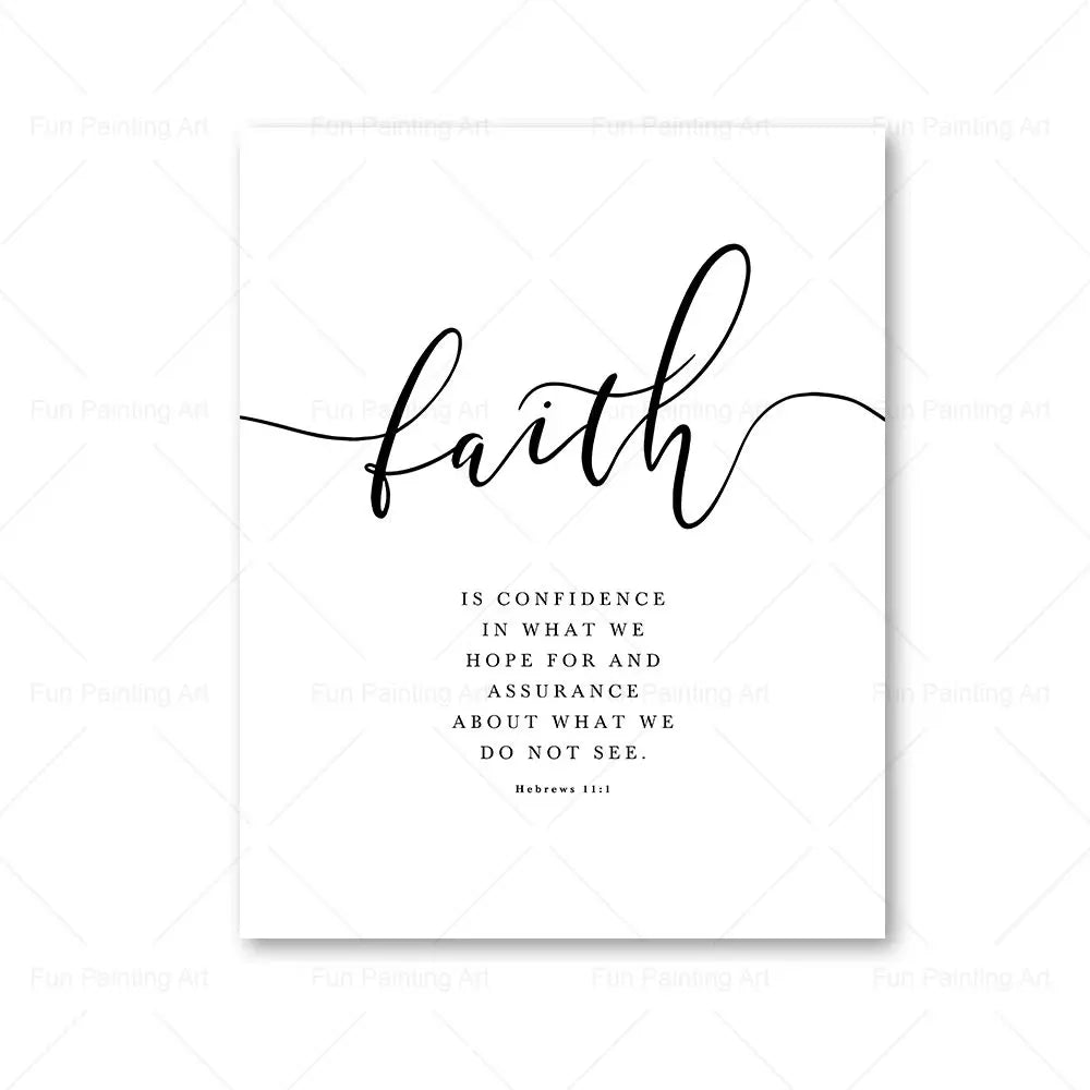 Scripture Canvas Prints — Faith, Hope, Love Wall Art for Modern Living Rooms