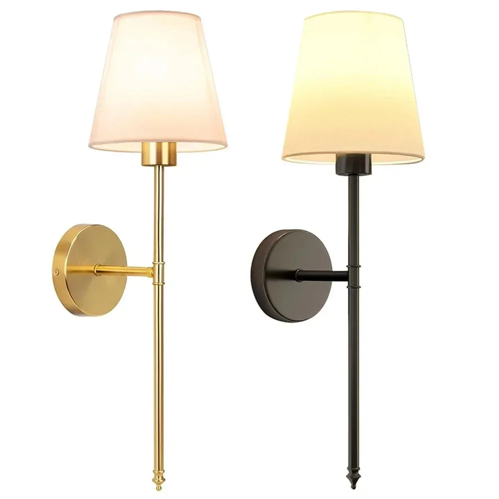 Vintage-Style Wall Lamp – RGB Dimmable LED, Remote Control, No Wiring Needed