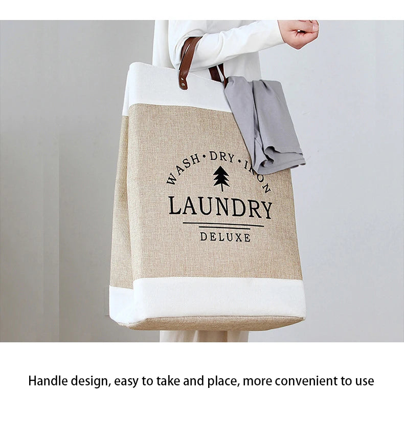 Oversized Collapsible Fabric Laundry Hamper — Breathable High-Capacity Storage Basket for Modern Homes