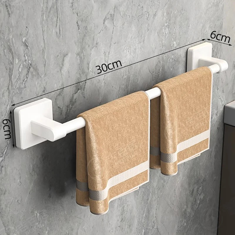 Aluminum Wall-Mounted Shower Towel Rack — Space‑Saving, Multifunctional Bathroom Organiser