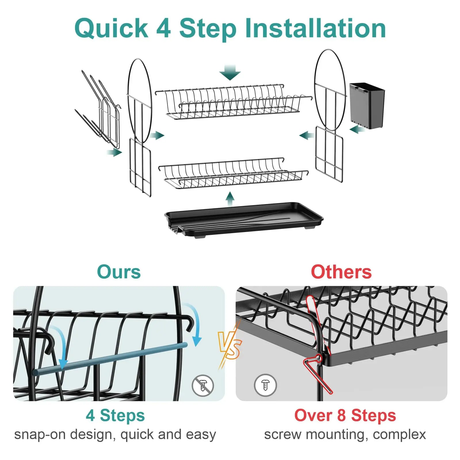 2-Tier Dish Drying Rack