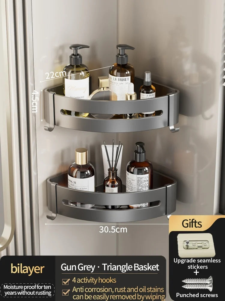 No-Drill Wall-Mounted Shelf — Organiser