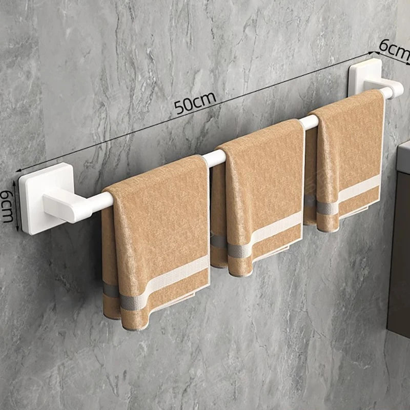Aluminum Wall-Mounted Shower Towel Rack — Space‑Saving, Multifunctional Bathroom Organiser