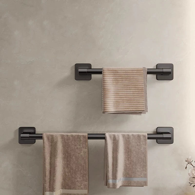 Aluminum Wall-Mounted Shower Towel Rack — Space‑Saving, Multifunctional Bathroom Organiser