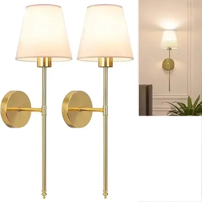 Vintage-Style Wall Lamp – RGB Dimmable LED, Remote Control, No Wiring Needed