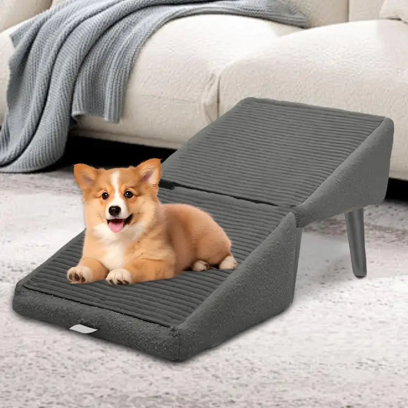 Multifunctional Pet Ramp Ottoman – Foldable Ladder for Bed, Sofa & Car Access