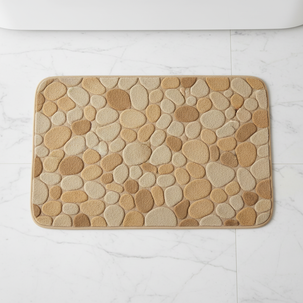 Cobblestone Bath Mat — Camel