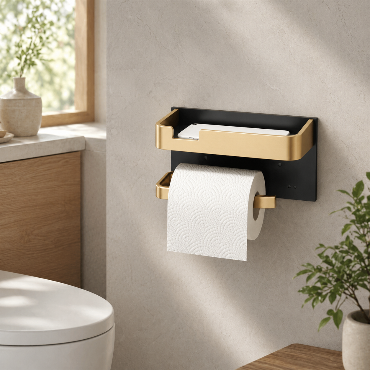 Wall-Mounted Toilet Roll Holder