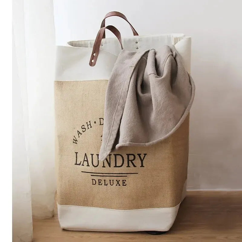 Oversized Collapsible Fabric Laundry Hamper — Breathable High-Capacity Storage Basket for Modern Homes