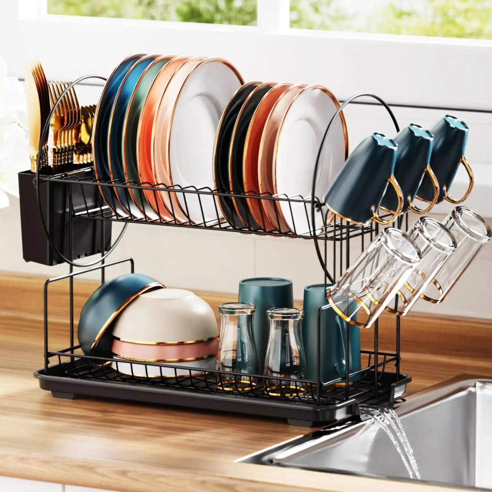 2-Tier Dish Drying Rack