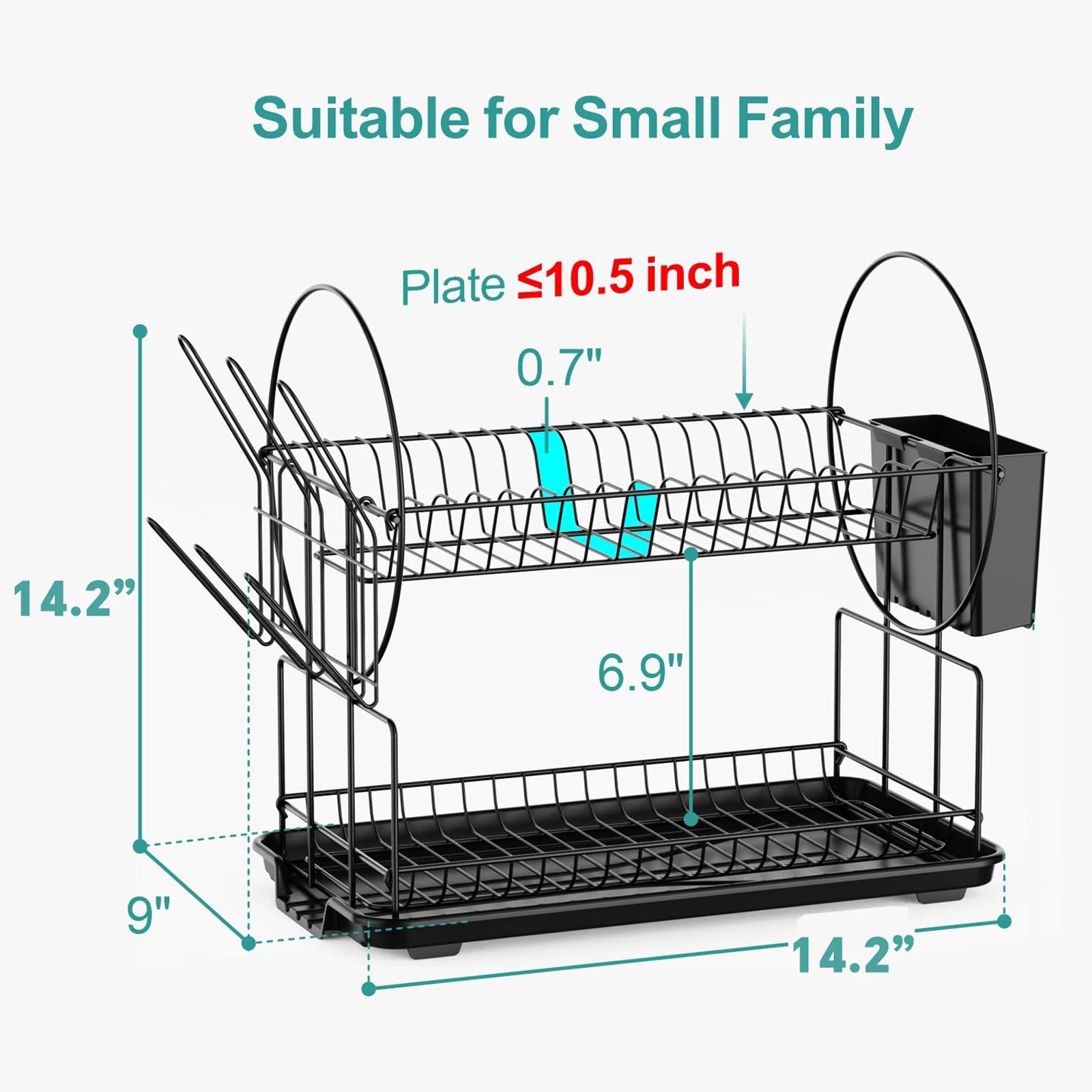 2-Tier Dish Drying Rack