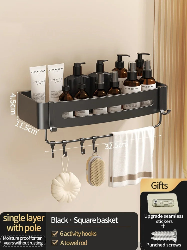 No-Drill Wall-Mounted Shelf — Organiser