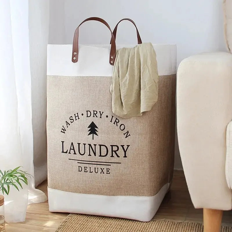 Oversized Collapsible Fabric Laundry Hamper — Breathable High-Capacity Storage Basket for Modern Homes