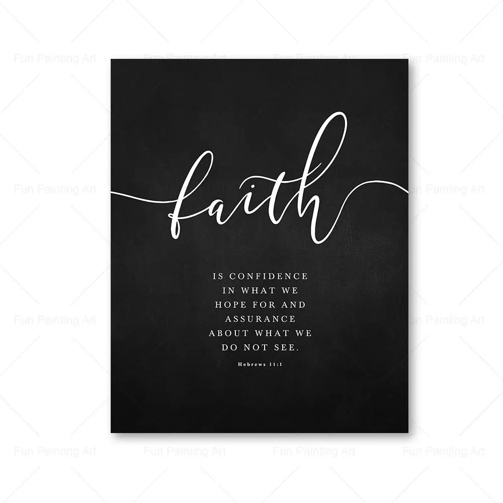 Scripture Canvas Prints — Faith, Hope, Love Wall Art for Modern Living Rooms
