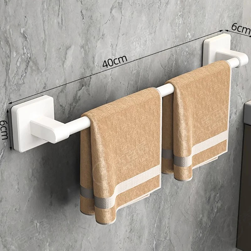 Aluminum Wall-Mounted Shower Towel Rack — Space‑Saving, Multifunctional Bathroom Organiser