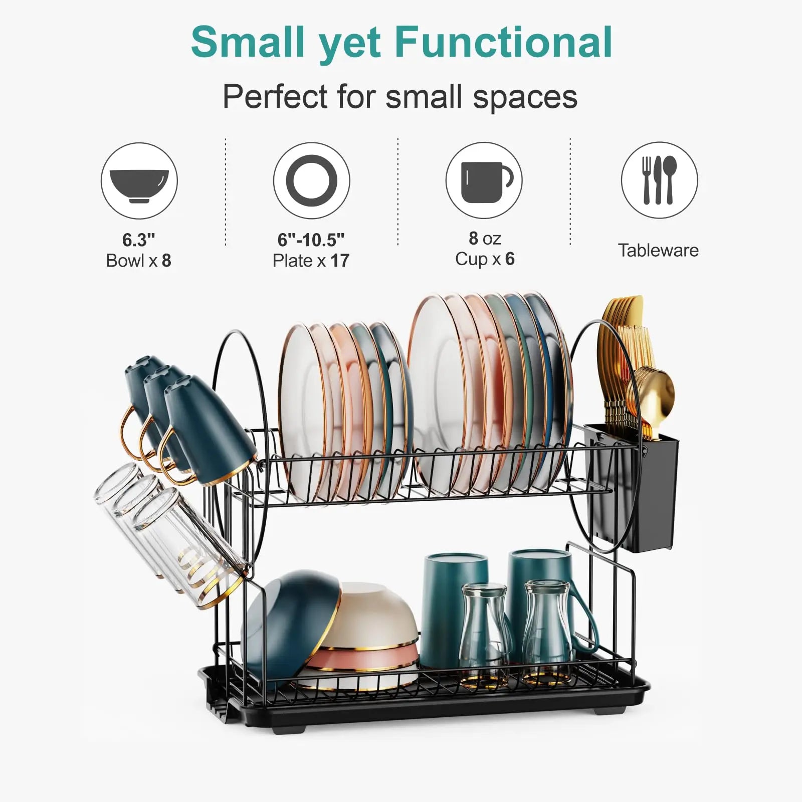 2-Tier Dish Drying Rack