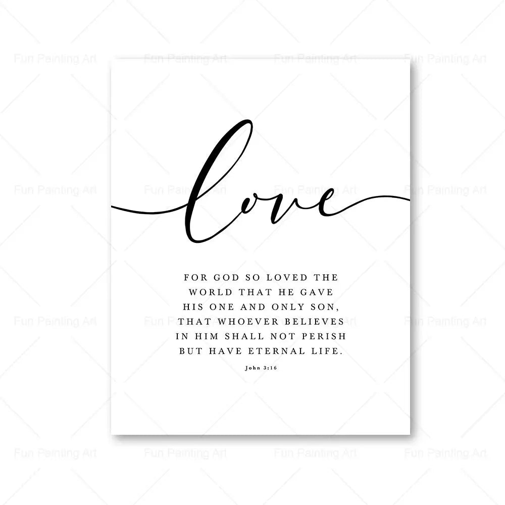 Scripture Canvas Prints — Faith, Hope, Love Wall Art for Modern Living Rooms