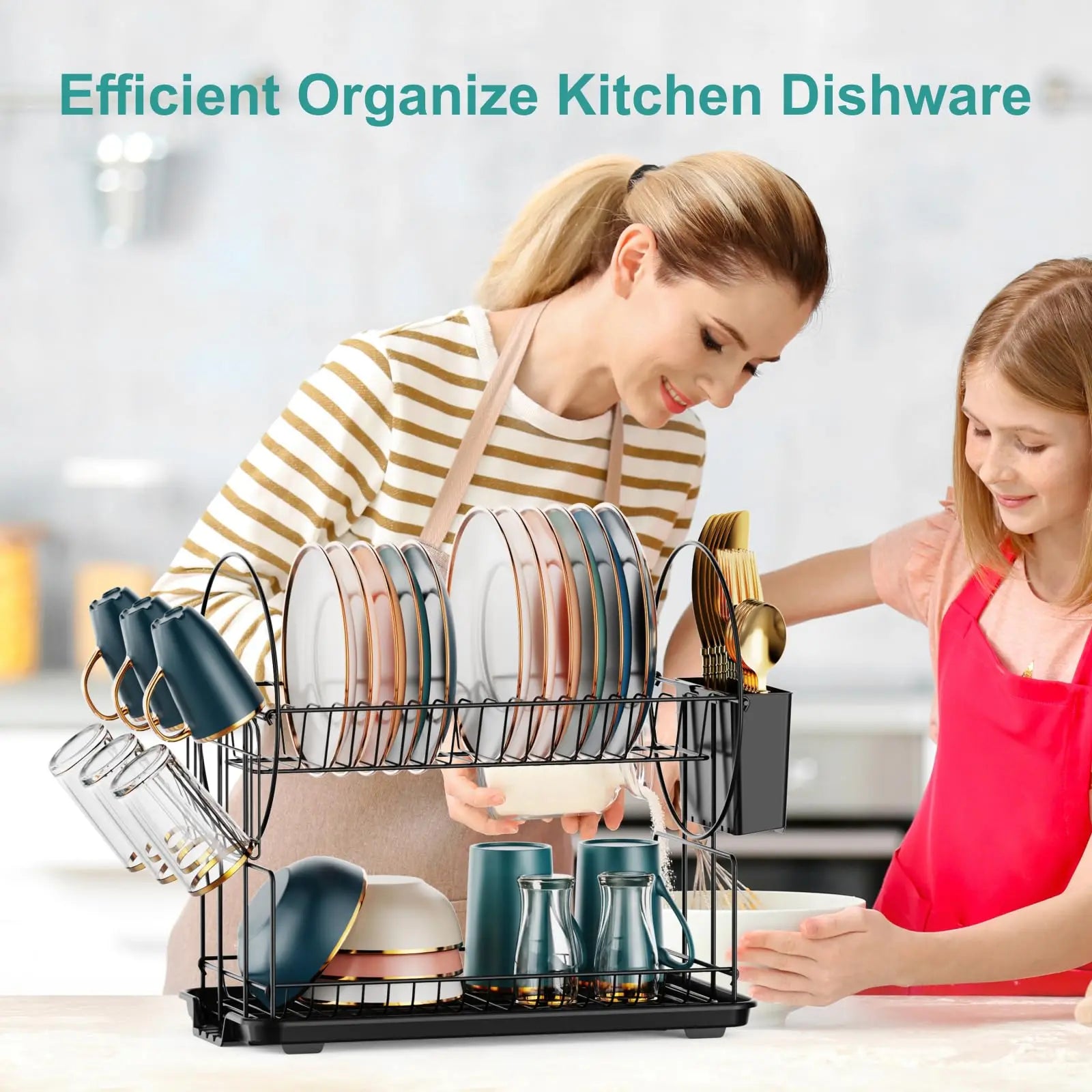 2-Tier Dish Drying Rack