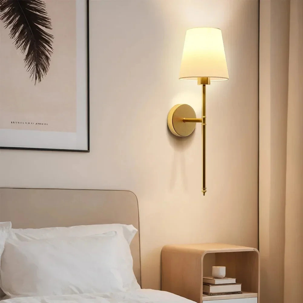 Vintage-Style Wall Lamp –  RGB Dimmable LED, Remote Control, No Wiring Needed