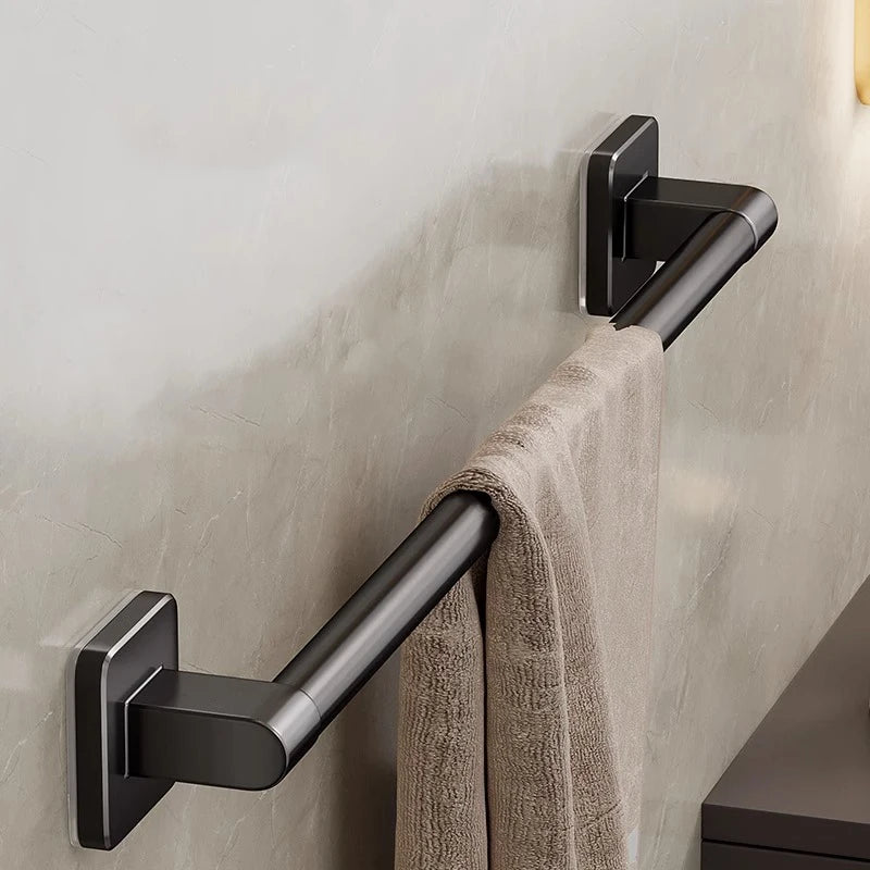 Aluminum Wall-Mounted Shower Towel Rack — Space‑Saving, Multifunctional Bathroom Organiser