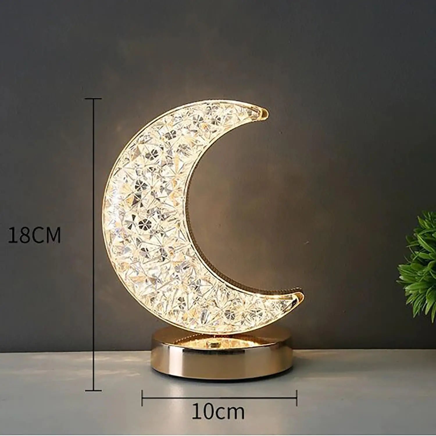Bedside Night Light With 3-Colour Touch Dimmer And Moon And Stars Projection