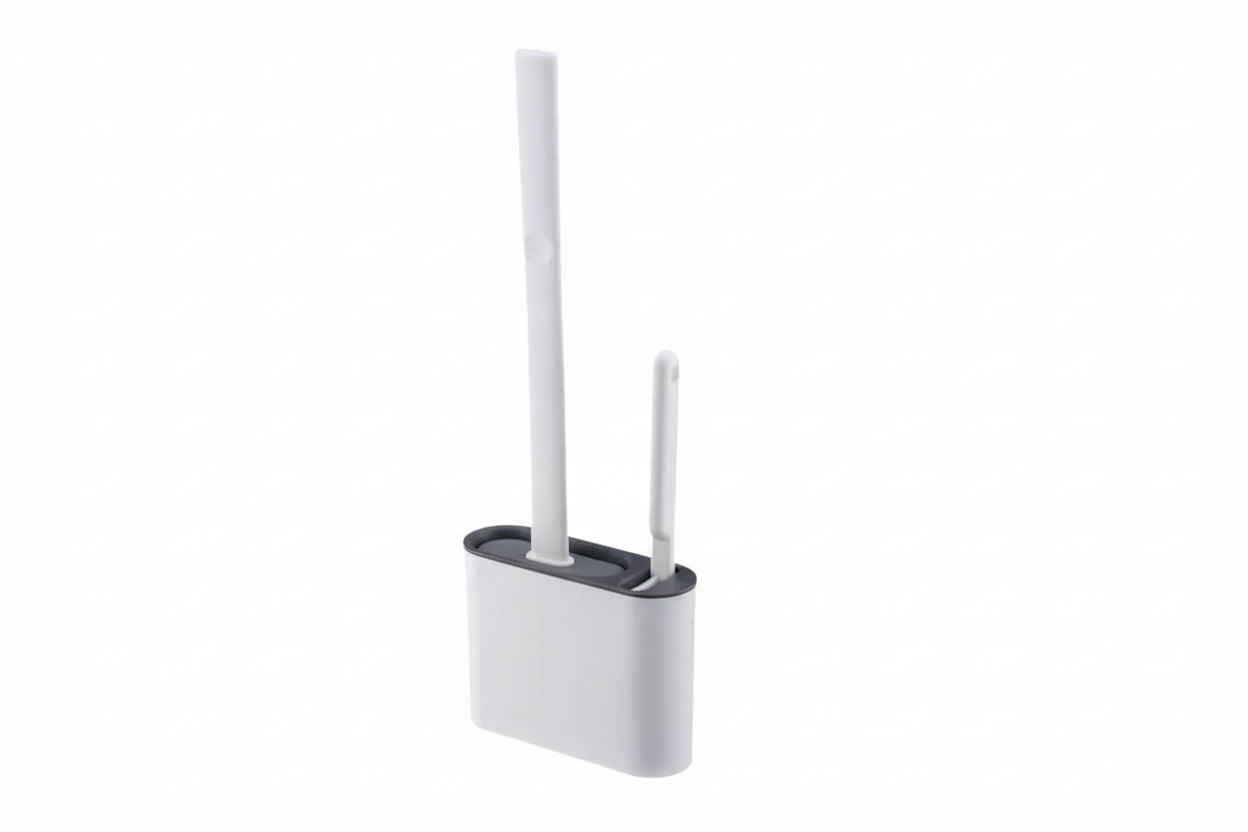 Modern Silicone Toilet Brush with Wall-Mounted Holder