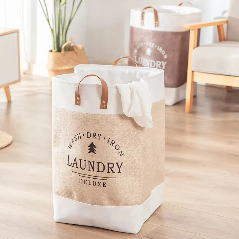 Oversized Collapsible Fabric Laundry Hamper — Breathable High-Capacity Storage Basket for Modern Homes