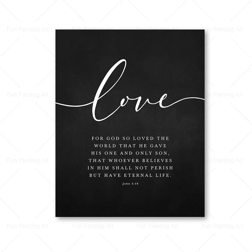 Scripture Canvas Prints — Faith, Hope, Love Wall Art for Modern Living Rooms