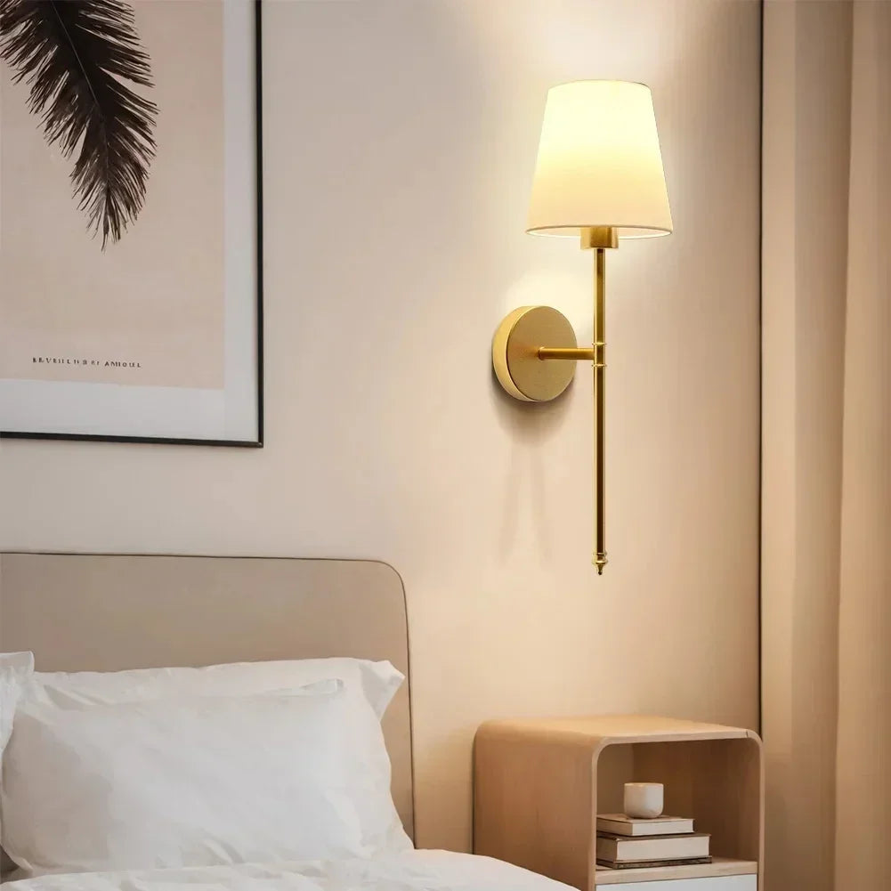 Vintage-Style Wall Lamp –  RGB Dimmable LED, Remote Control, No Wiring Needed