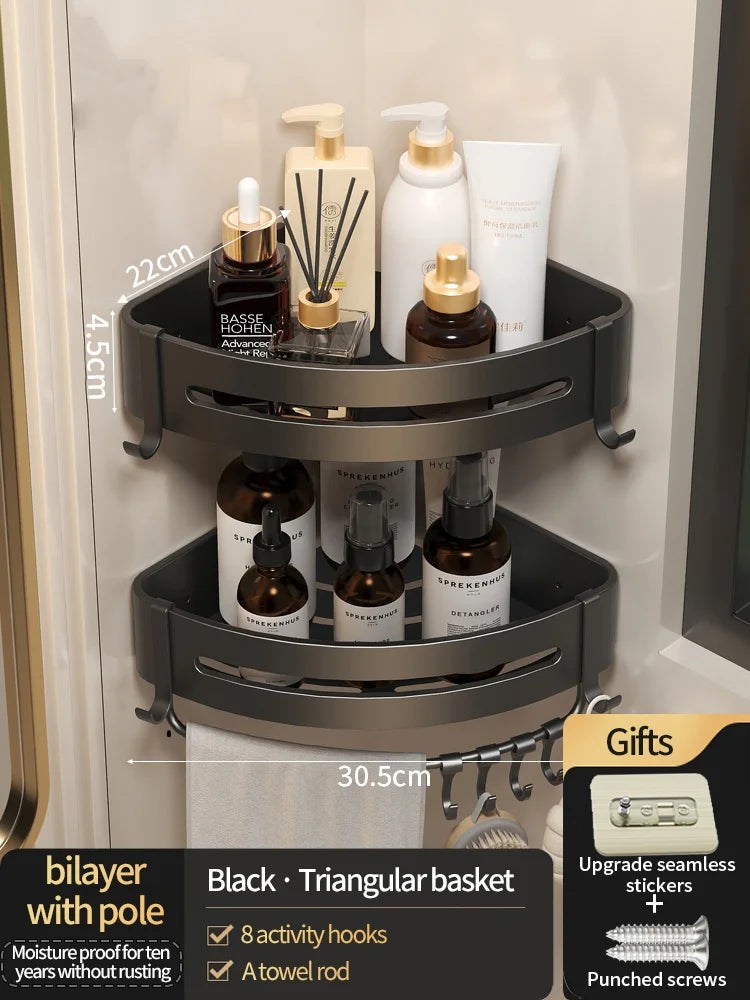 No-Drill Wall-Mounted Shelf — Organiser