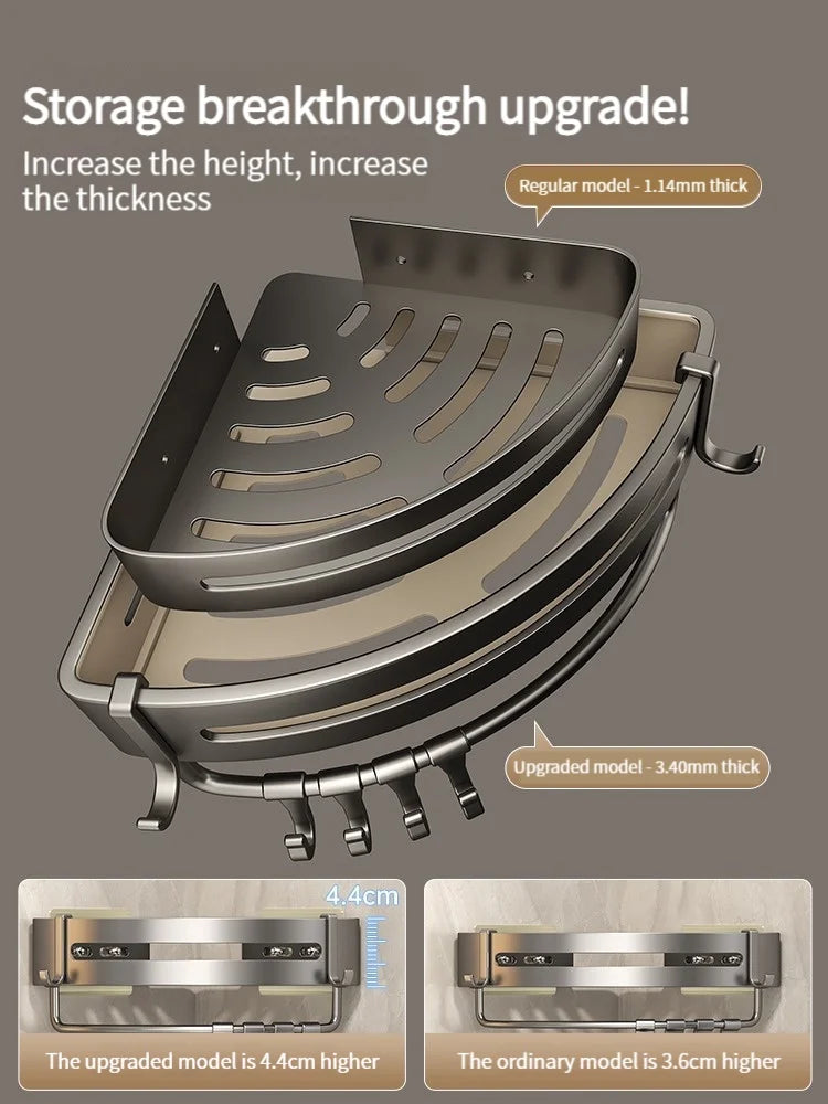 No-Drill Wall-Mounted Shelf — Organiser